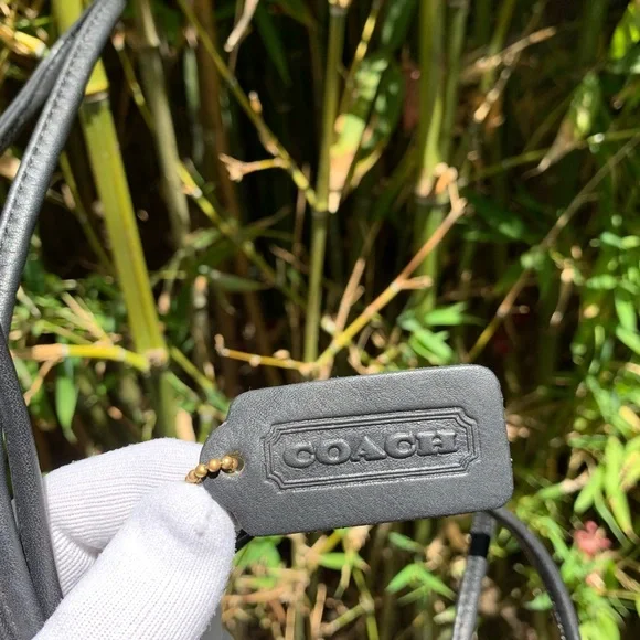 RARE vintage COACH 4144 Littleton mini black leather drawstring shoulder bag - Picture 7 of 15